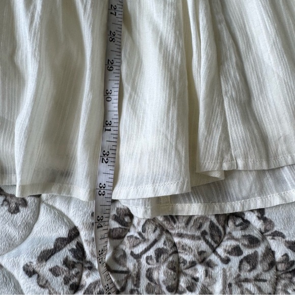 Anthropologie Cream and Brown Embroidered Bohemian balloon sleeve dress XS - Picture 11 of 17